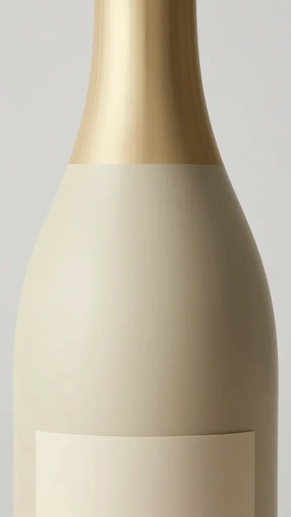 Closeup of a single champagne balloon with matte finish