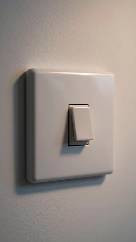 closeup of dimmer switch casting soft colored ambiance on wall
