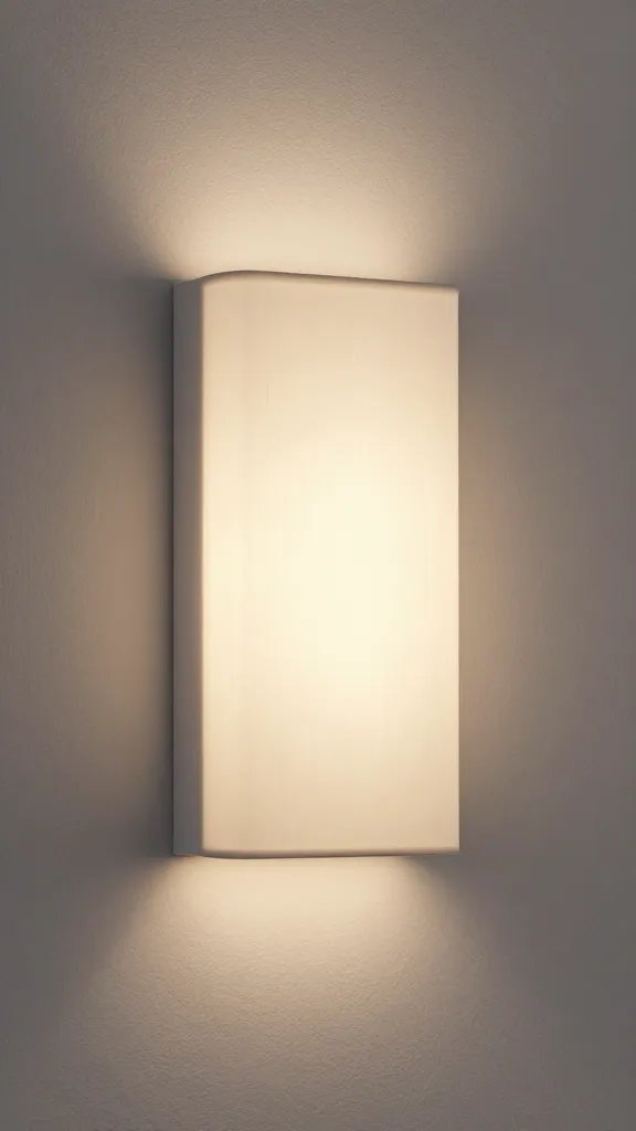 closeup of a wall accent light highlighting artwork texture