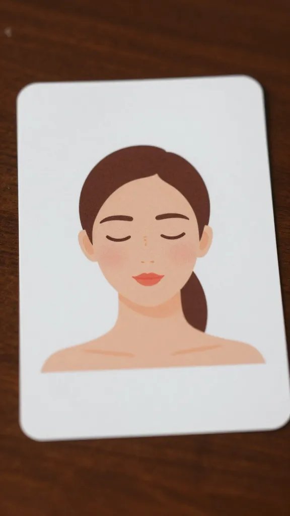 closeup of a breath-counting instruction card on desk
