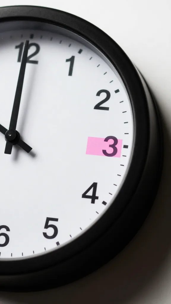 Closeup of a lone clock with a single highlighted calendar page